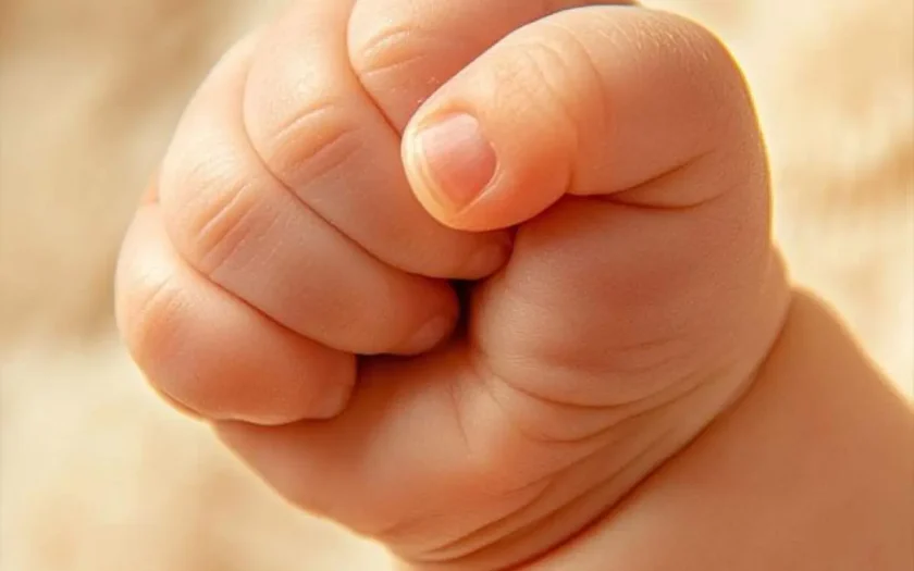 Why do babies clench their fists?